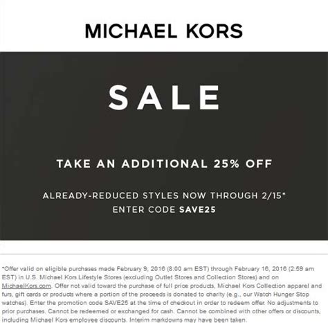 michael kors sale promo code